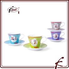 Novos produtos China Ceramic Tea Cup E Saucer Atacado